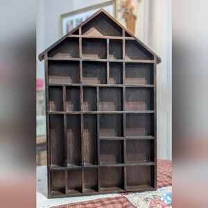 Cottagecore Primitive House Display Shelf for Trinkets Miniatures wood